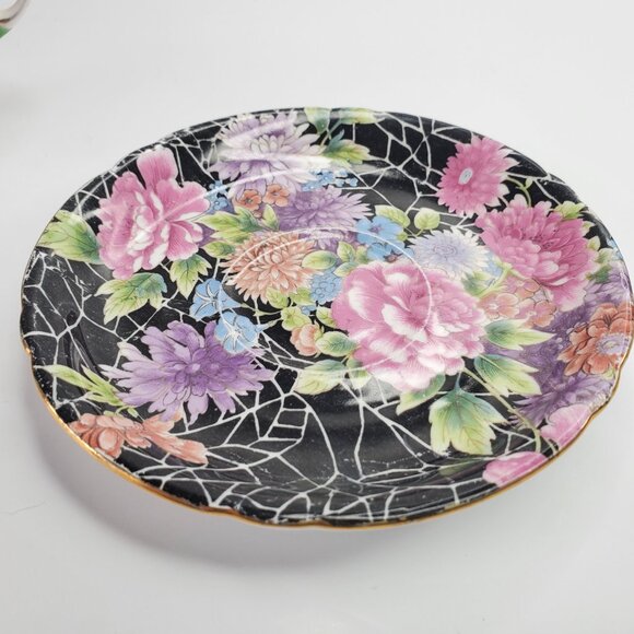Vintage Shelley China “Black Chintz” Cup & Saucer – 1937 Registered Design - Picture 8 of 10